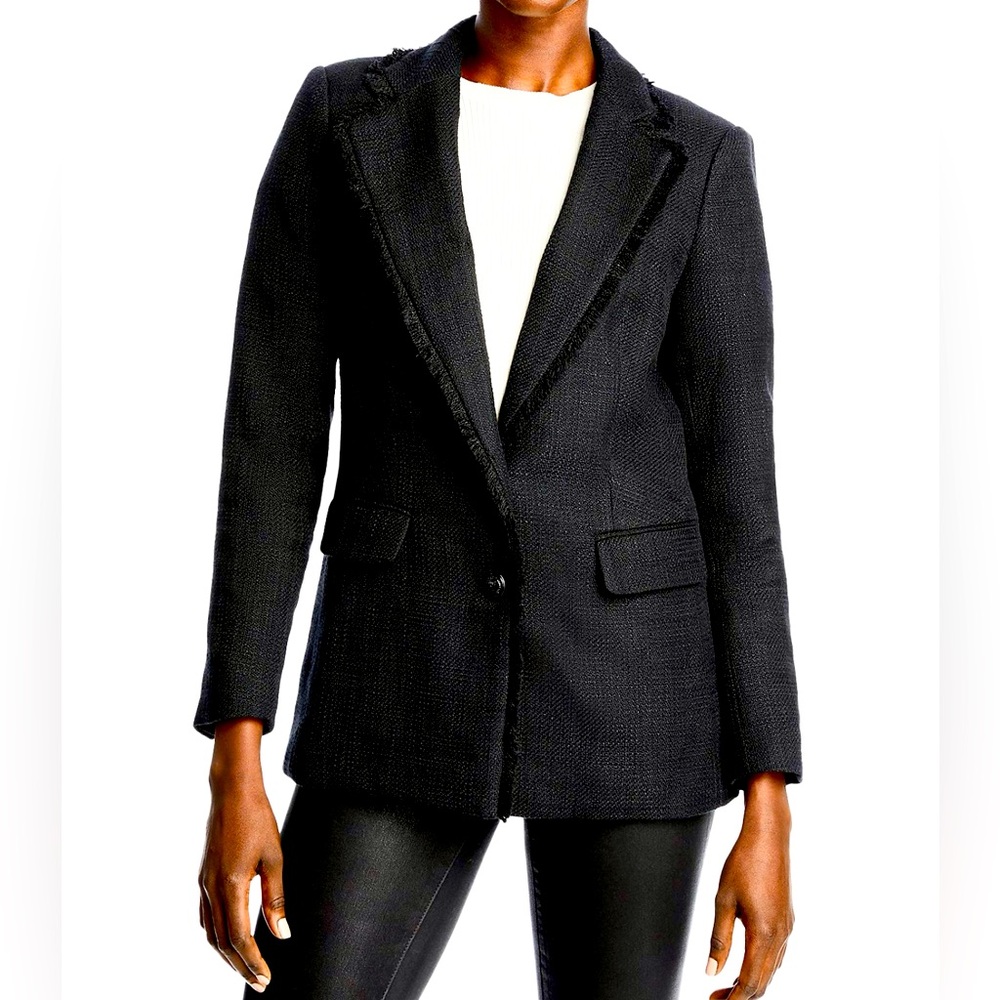 Karl Lagerfeld Black Tweed Blazer. Size 2.